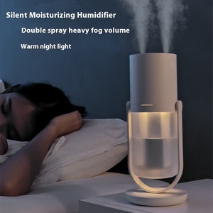 Atomización ultrasónica, doble pulverizador, difusor de aire para coche, botella, oficina, hogar, luz Led, <span class=keywords><strong>Humidificador</strong></span> <span class=keywords><strong>ambiental</strong></span> - Product Image 4