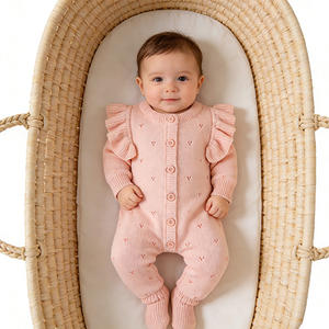 Monos de bebé para primavera y otoño, suéteres de punto para niñas, peleles infantiles, ropa para gatear, ropa para exterior - Product Image 1