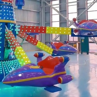 Manège à Contrôle Manuel en Fibre de Verre pour Parcs d'Attractions et Centres Commerciaux, Utilisation Extérieure et Intérieure, Double Siège, Fête Foraine