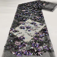 Robe Cheongsam pour filles en tissu perlé et dentelle, broderie colorée, paillettes de 2-5 mm, tricot écologique, séchage rapide, 100% polyester