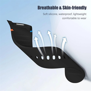 Correas Deportivas de Silicona Suave Cosidas con Conector Metálico de 20 mm y 22 mm para Reloj <span class=keywords><strong>Samsung</strong></span> <span class=keywords><strong>Galaxy</strong></span> 8, para Hombre y Mujer - Product Image 3