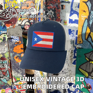 Gorras Trucker Vintage Negras Unisex de 6 Paneles de Lona de Algodón con Bordado 3D de Bajo Perfil Multicolor para Ciclismo, Fiestas Formales y Eventos - Product Image 2