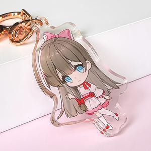 Custom Transparent Keychain With Cartoon Anime Logo Custom Anime Plastic Keychain