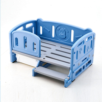 Hochwertiges Kunststoff-Hundebett Rutschfester Hundesofa-Liegeplatz Multifunktionaler Hundekäfig mit Treppe & Aufbewahrungsbox für Hunde