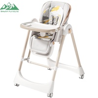 Chaise haute à bascule moderne en plastique convertible pour bébé, best-seller, réglable en hauteur sur 6 niveaux, portable, écologique et facile à utiliser