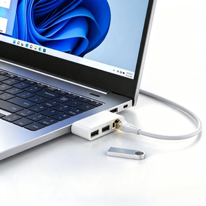 Hub <span class=keywords><strong>USB</strong></span> <span class=keywords><strong>C</strong></span> 4 en 1 blanc avec port Ethernet <span class=keywords><strong>LAN</strong></span> 100 Mbps 1000 Mbps, adaptateur ABS Type <span class=keywords><strong>C</strong></span> vers <span class=keywords><strong>USB</strong></span> 2.0 pour iPad Pro, MacBook, tablette, ordinateur portable - Product Image 2