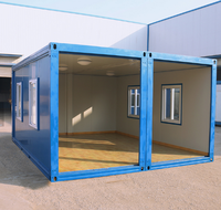 Bureau de conteneur maritime en laine de roche sur mesure, 20 ou 40 pieds, avec maisons en briques ou en bois, maison préfabriquée modulaire en conteneur pour la vente