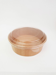 Bols en papier kraft rectangulaires jetables de qualité alimentaire, imperméables, avec finition brillante et motif gaufré, anti-fuite et résistants à la graisse, pour salades - Product Image 2