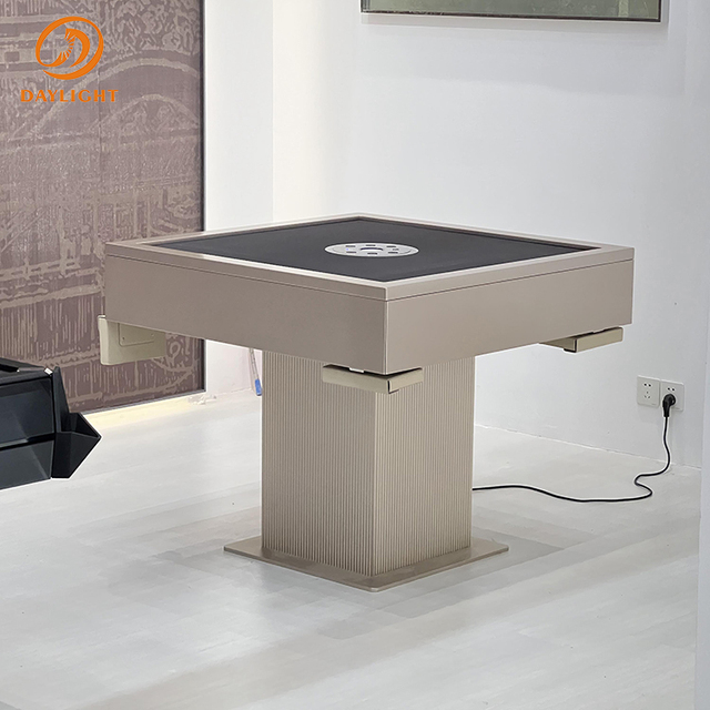 High Quality Fully Automatic Electric Mahjong Table Metal Multi-Player Game Table for Entertainment and Leisure