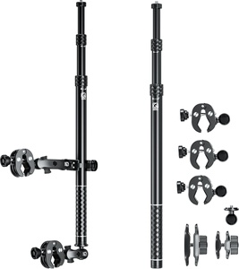 Support de caméra d'action panoramique pour <span class=keywords><strong>moto</strong></span> Kewig, accessoire personnalisé, bâton de selfie, support GoPro, mât télescopique multifonctionnel - Product Image 5