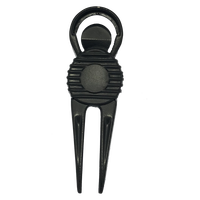 Langlebiges, gummiertes Golf-Divot-Reparaturwerkzeug aus Metall mit ergonomischer Ballgabel und rutschfestem Griff für die Rasenpflege