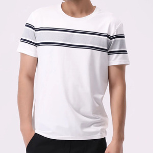 T-shirts pour hommes en coton polyester, couleur personnalisée, légers, en gros, t-shirts blancs à col rond et manches courtes à prix abordable - Product Image 4