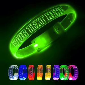 กำไลข้อมือเรืองแสง LED สีสันสดใส ทำจาก TPU ใส สลักโลโก้ด้วยเลเซอร์ตามสั่ง เหมาะสำหรับงานปาร์ตี้และการแสดงสด - Product Image 1