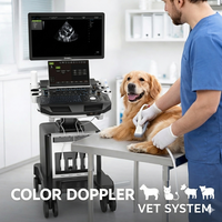 Échographe vétérinaire Doppler couleur sur chariot à double écran et multi-sondes Elite pour instituts de recherche et d'enseignement