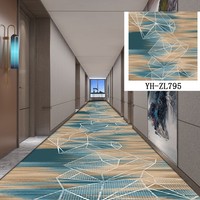 Rouleau de moquette en polyester antidérapant et résistant à l'usure pour chambre d'hôtel et couloir