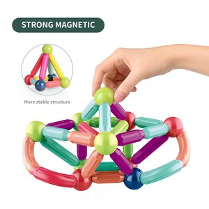 Ensemble de 25, 36, 42 ou 64 pièces de blocs de construction magnétiques durables et créatifs, avec tiges et billes magnétiques pour enfants - Product Image 6
