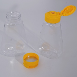 200ml Pet axit Etch lật đầu bóp nước sốt chai nhọn Miệng gà nước trái cây salad Mứt Cà Chua xách tay mật ong - Product Image 2