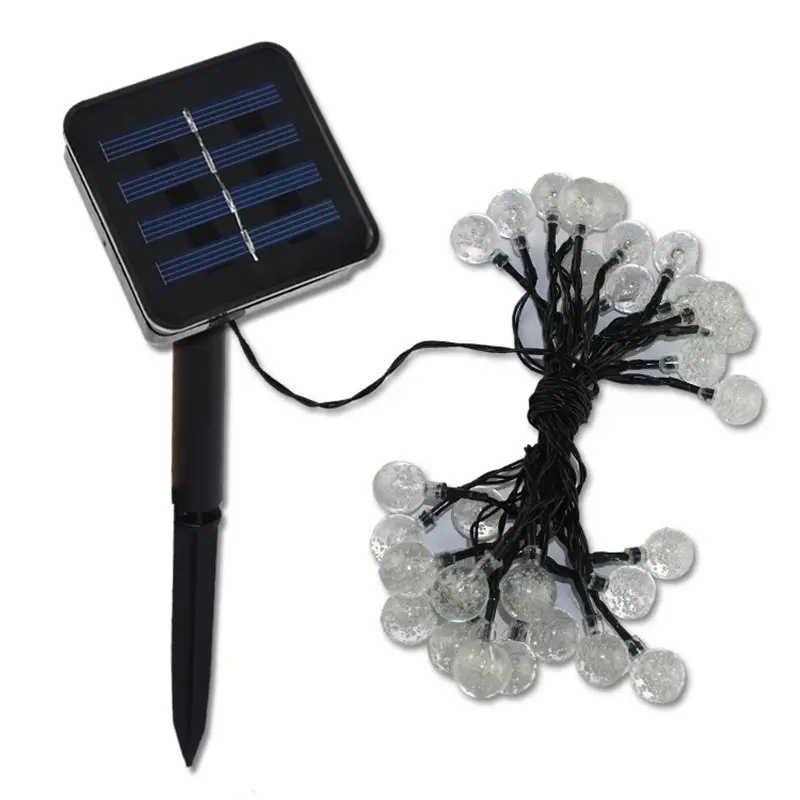 outdoor waterproof led 20ft 30 Crystal Balls Solar Globe LED Fairy String Light solar garden lights