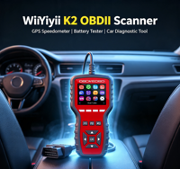 Escáner OBD2 WiiYii K2, Herramienta de Diagnóstico para Autos, Medidor de Vehículos 2 en 1 con Probador de Batería, Lector Profesional de Códigos de Error Automotrices