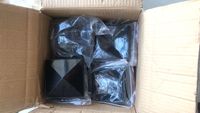 Tapa de Aluminio Negra sin Borde para Poste de Cerca Cuadrado
