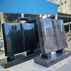 Черная Гранитная надгробная скульптура простой памятник конструкции крест надгробный камень фотографические фоны для детских праздников - Product Image 4