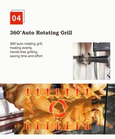 Rôtissoire Électrique Commerciale en Acier Inoxydable à Prix d'Usine, Machine à Griller le Poulet et la Viande, Four à Poulet Grillé