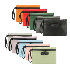Smell Proof Bag FIREDOG Custom Smell Proof Bag With Combination Lock PU Leather Fabric Carbon Lining Smoking Storage Stash Pouch For Herb Travel
