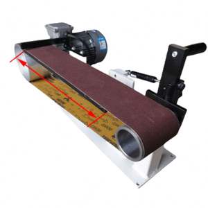 Ponceuse électrique à bande abrasive large et plate 1520, machine à poncer, machine à polir les bavures en acier inoxydable - Product Image 6