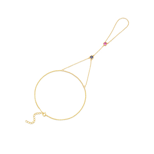 Pulseras Apilables Básicas de Plata 925 con Perlas Turquesa y Circones de Colores en Varios Estilos para Mujer, Marca CANNER - Product Image 1