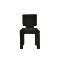 Fauteuil sans accoudoirs en tissu rembourré, style nordique créatif, populaire sur internet, design moderne minimaliste, dossier en métal noir Alien