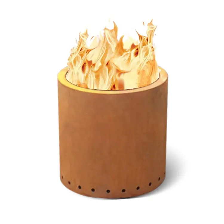 Corten çelik ateş çukuru/barbekü ızgara bahçe paslanmaz çelik kamp odun sobası açık pişirme için