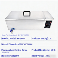 Freidora Eléctrica Comercial de Gran Capacidad de 32L, Tipo Tornado para Pollo y Papas, con Temperatura Ajustable, de Acero Inoxidable