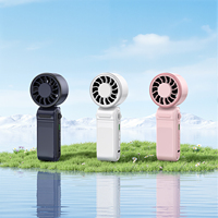 Nouveau ventilateur portable à main compatible avec les voitures, ventilateur turbo à haute vitesse, refroidissement semi-conducteur, ventilateur de cou pliable, mini ventilateur USB rechargeable
