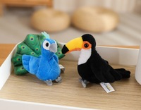 Petits jouets en peluche amusants pour animaux Oiseaux Vie marine Poupée réaliste Jouet en peluche spécial Marionnettes à doigt de requin