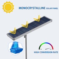 Farola LED Solar DC con Certificación IP66, CCC, CE y RoHS, Batería Lifepo4, Aluminio, Garantía de 5 Años, para Carreteras, Jardines y Montaje en Pared