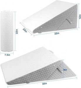 Adjustable Wedge <b>Pillow</b> Triangle Acid Reflux Knee Legs Relax Back Pain Relief Soft <b>Memory</b> Foam Bed Wedge <b>Pillow</b> for Sleeping - Product Image 1