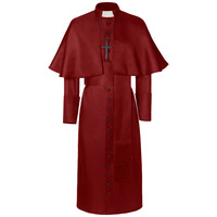 Costume de Prêtre Médiéval Catholique, Soutane Religieuse Romaine, Vêtements de Pape Pasteur Père, Robe de Messe Missionnaire, Tenue de Clergé
