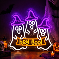 Série Halloween : Enseigne néon LED fantôme, citrouille, squelette – Lumière murale en acrylique personnalisable pour décoration murale intérieure de fête d'Halloween