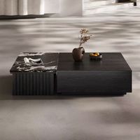 Table basse en marbre de style italien minimaliste pour salon, nouvelle table basse rectangulaire de luxe haut de gamme