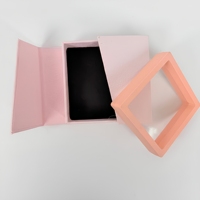 Boîte cadeau rigide magnétique personnalisée en papier écologique avec fenêtre, insert divisé, emballage pliable, petite boîte cadeau, sac en papier