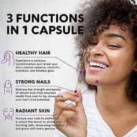 Vitamines pour cheveux, peau et ongles pour adultes, mélange de biotine et de collagène, beauté naturelle, 60 capsules, OEM ODM, marque personnalisée