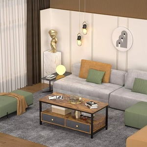 Bán buôn Bàn cà phê cổ điển với hai ngăn kéo, phòng khách, bedrobecoffee bảng nhỏ hiện đại Bàn cà phê vuông đơn giản trung tâm - Product Image 3