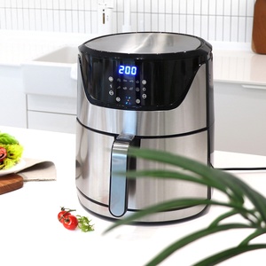 Cuisinière électrique multifonctionnelle à double panier en acier inoxydable pour la maison, contrôle numérique, friteuse à <span class=keywords><strong>air</strong></span> saine sans huile, capacité de 6 L, 1800 W - Product Image 4