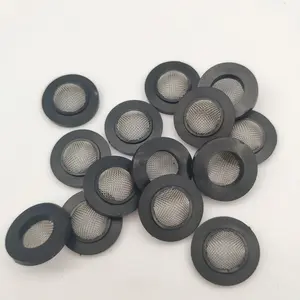 Tapas de malla de cúpula de acero inoxidable, filtro de goma