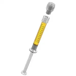 Luer Lock Long 1ml Glass Syringes Custom Child Resistant Prefilled Applicator