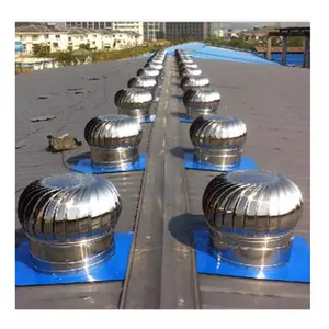 Roof Mounted Industrial Exhaust Fan/roof Ventilator for Factory/self Driven Roof Extractor Fan Silver Stainless Steel