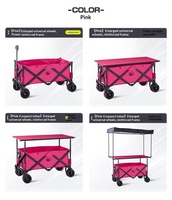 Carrito Plegable para Jardín, Playa, Pesca, Camping, Compras, Viajes, Equipaje de Mano