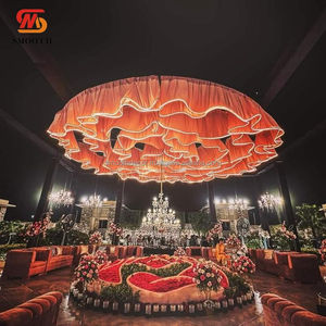 Rideau de plafond en acrylique lisse, voile de rideau de plafond, bande lumineuse, décoration de mariage, durable, luxueux - Product Image 6