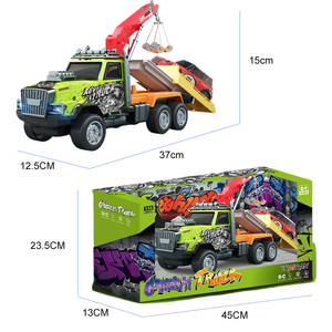 1/14 4CH Caminhão De Controle Remoto Graffiti Engenharia Veículo Brinquedo Crianças Rc Dump Truck Escavadeira Carro Limpo Brinquedos Com Luz Som - Product Image 6