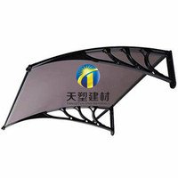 Auvents / Baldaquins en polycarbonate écologiques pour l'extérieur avec commande manuelle, supports en PP et aluminium, garantie 5-10 ans
